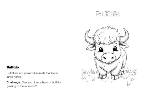 A to Z Savanna Animals Coloring Book