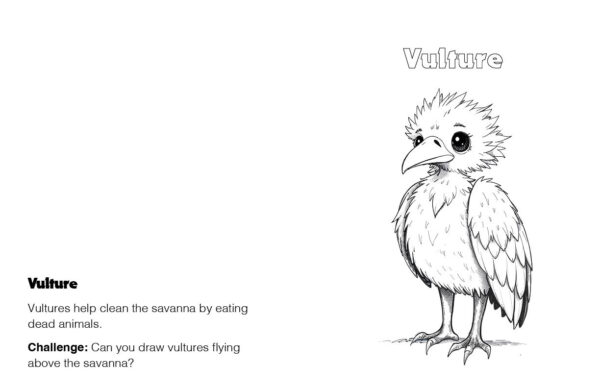 A to Z Savanna Animals Coloring Book