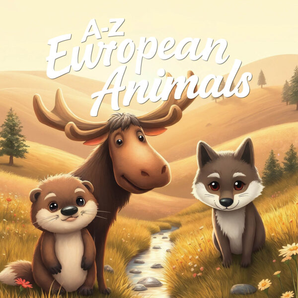 A to Z European Animals Coloring Book