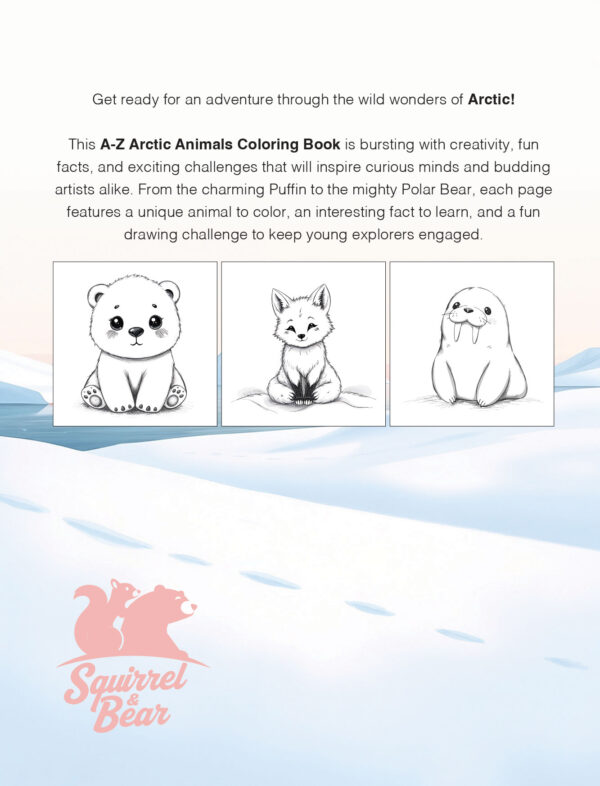 A to Z Arctic Animals Coloring Book