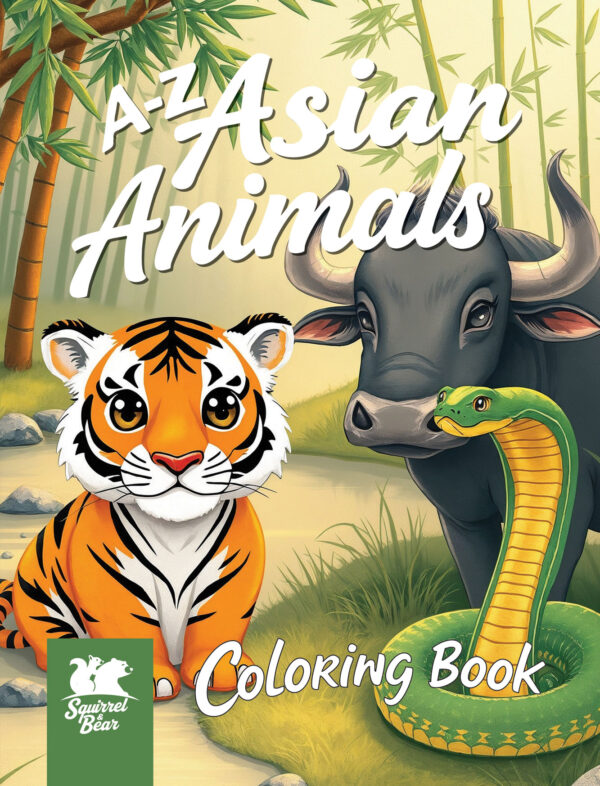 A to Z Asian Animals Coloring Book