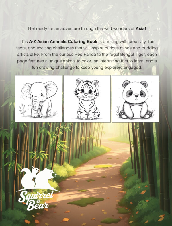 A to Z Asian Animals Coloring Book