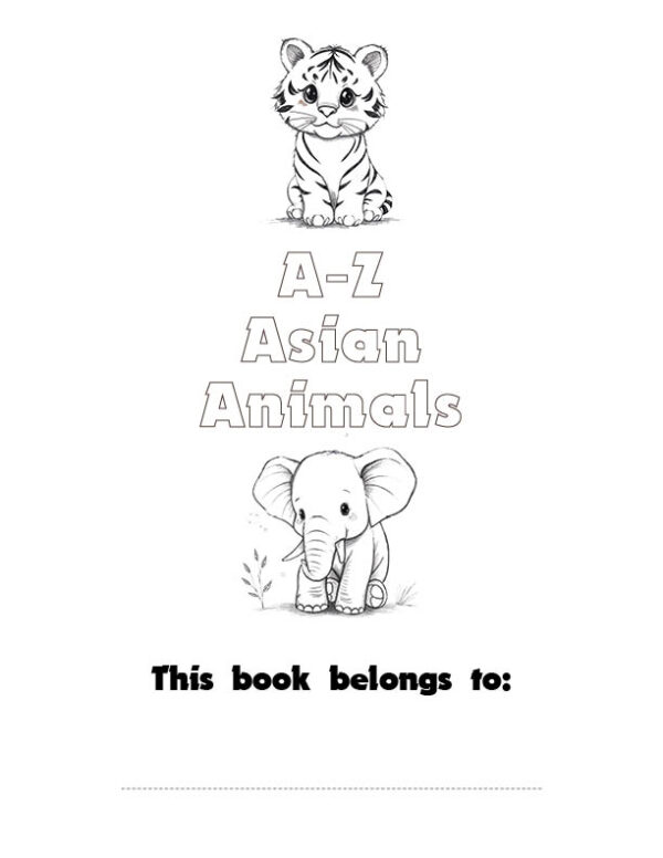 A to Z Asian Animals Coloring Book