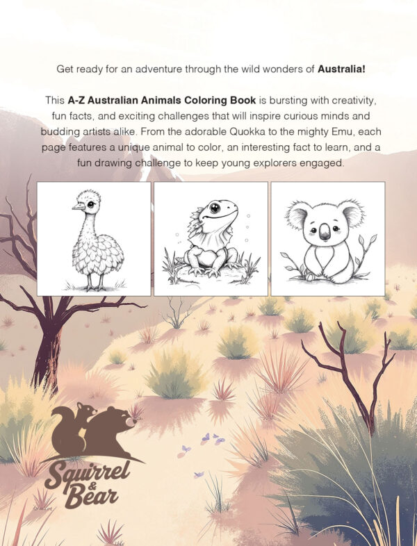 A to Z Australian Animals Coloring Book