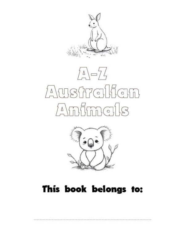 A to Z Australian Animals Coloring Book