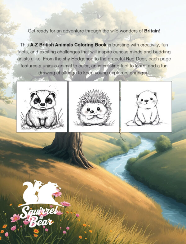 A to Z British Animals Coloring Book