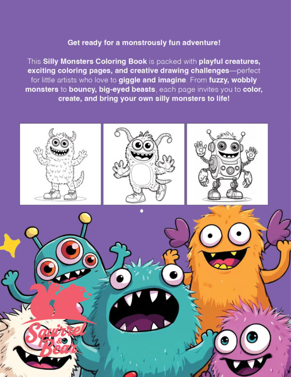 Silly Monster Fun: A Friendly Coloring & Drawing Adventure!