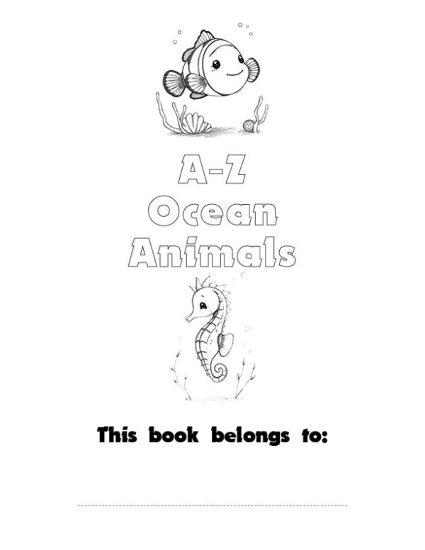 A to Z Ocean Animals Coloring Book
