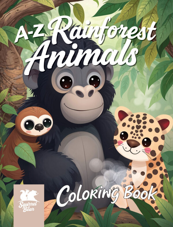 A to Z Rainforest Animals Coloring Book