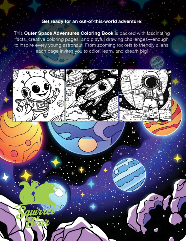 Outer Space Adventures Coloring Book