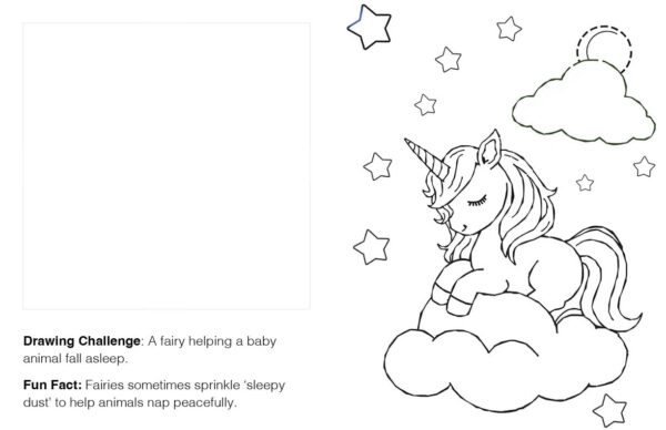 Unicorns, Fairy and Rainbow Coloring Book